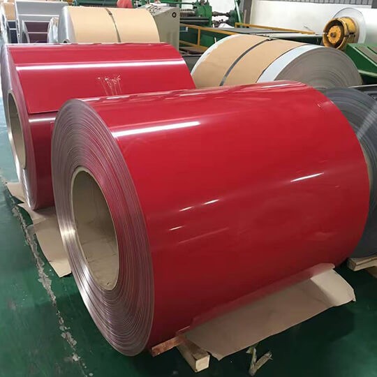 red aluminum roof coil