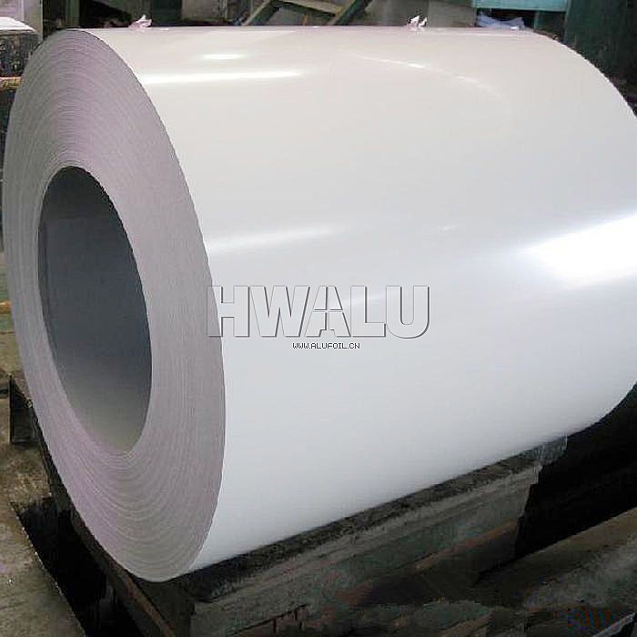 white aluminum roofing coil